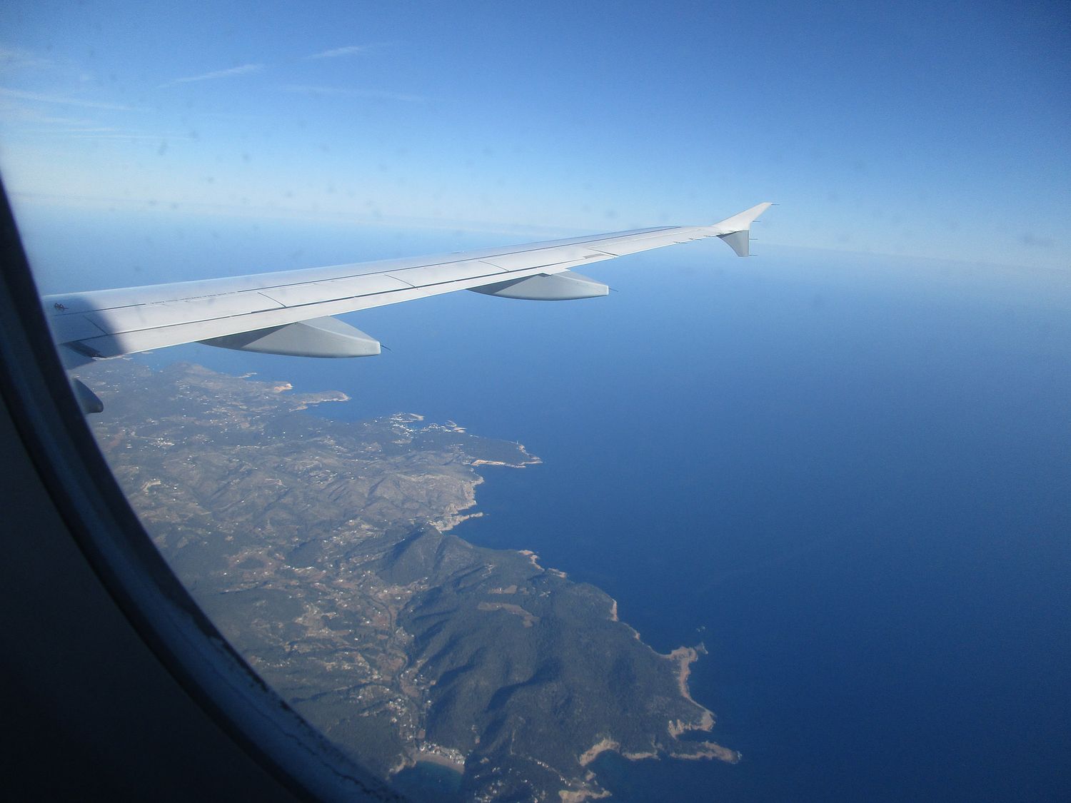Erste Sicht auf die Insel Ibiza